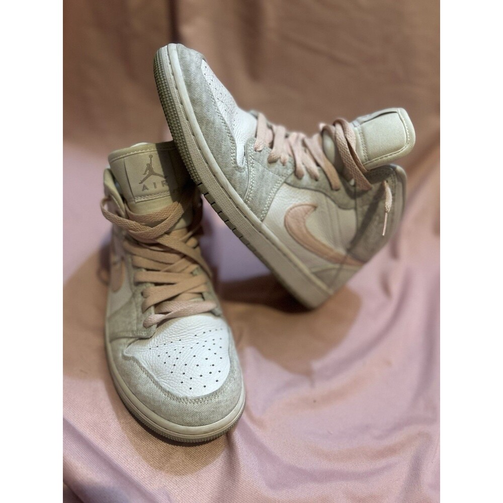Nike Jordan Air Mid Top Light Iron Ore White/Gray/Pink DN4045-001 9.5